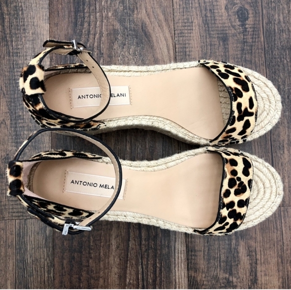 Antonio Melani Leopard Print “Beatriu” Platform Espadrille Sandal - Size 8